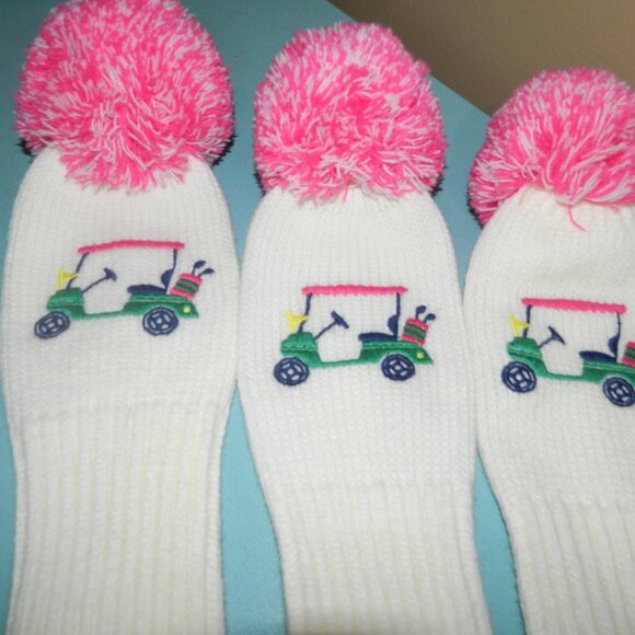 Mark & Graham Lot of 3 Knit Woolblend Golf Head Covers "SD"  (P-42) - Picture 2 of 6